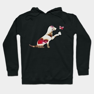 Valentine Dog and Butterflies Hoodie